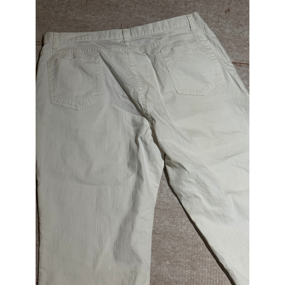 Chico's White Stretch Jeans Women's Size 3.5 US 14 Straight Leg Cotton Blend GUC - Picture 4 of 7